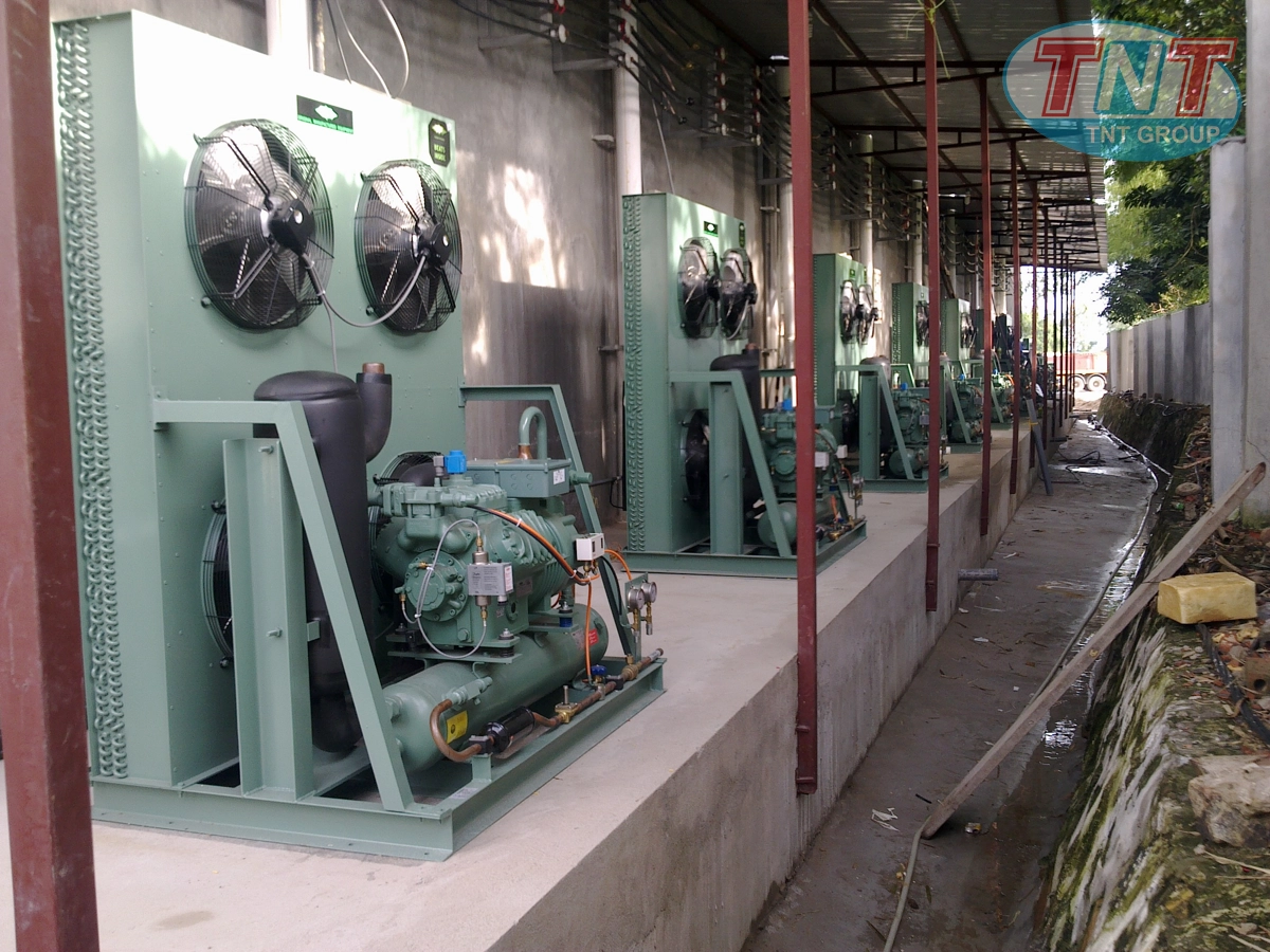CỤM MÁY NÉN GIẢI NHIỆT GIÓ SỬ DỤNG MÁY NÉN BITZER SẢN XUẤT TẠI ĐỨC
