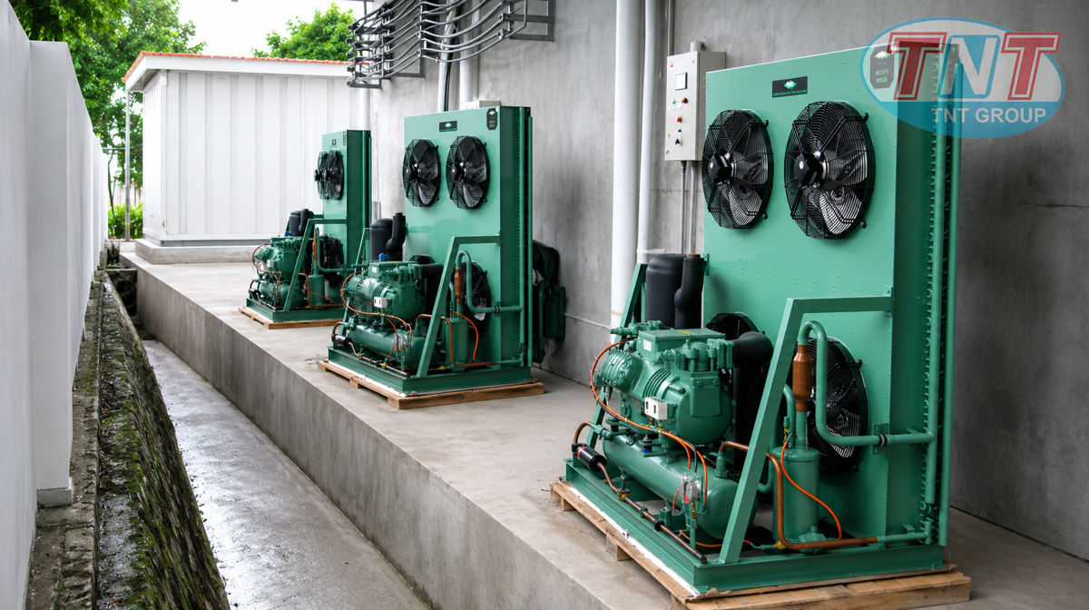 CỤM MÁY NÉN GIẢI NHIỆT GIÓ SỬ DỤNG MÁY NÉN BITZER SẢN XUẤT TẠI ĐỨC - Ảnh 7