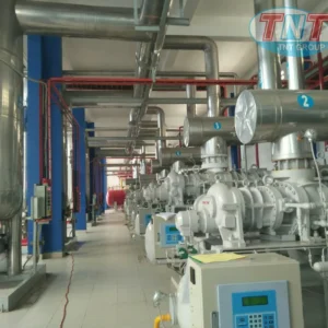 Alternative view of Hệ thống lạnh NH3 sử dụng máy nén Mycom cho IQF