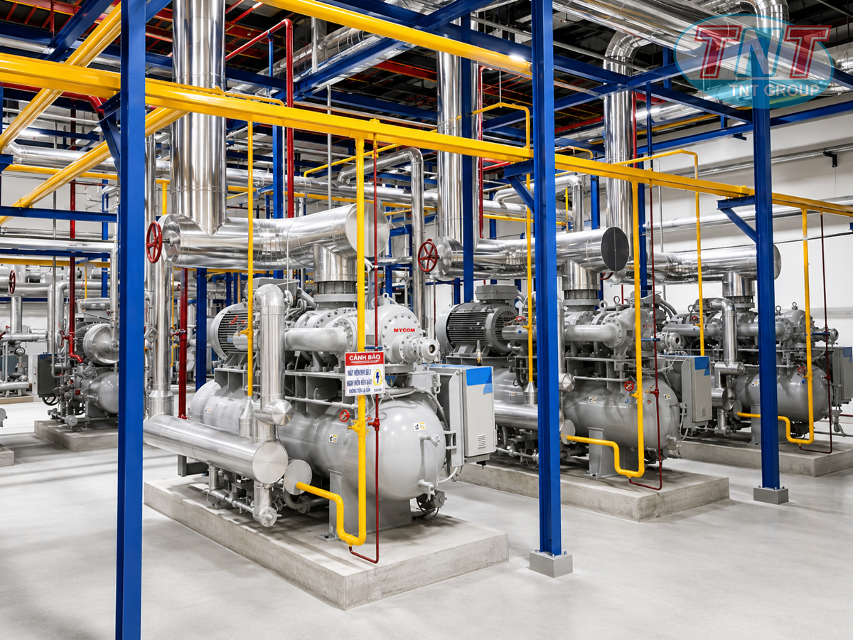 Hệ thống lạnh NH3 sử dụng máy nén Mycom cho IQF - Ảnh 7