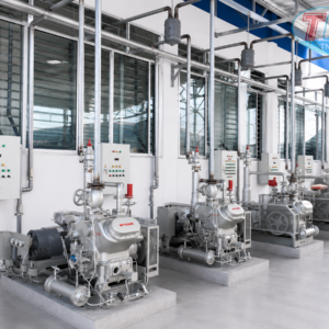 Alternative view of Hệ thống lạnh NH3 sử dụng máy nén Piston hiệu Mycom