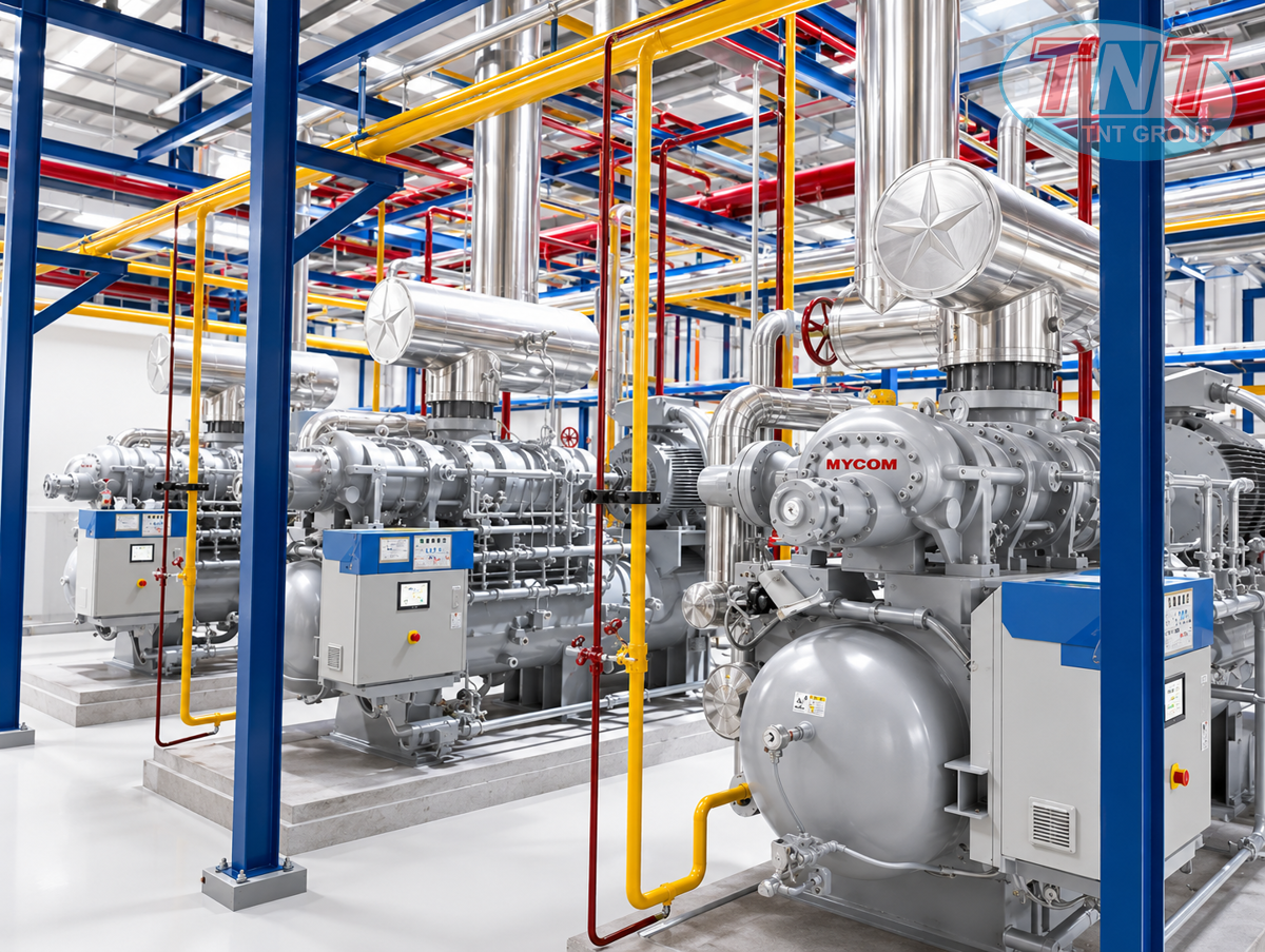 Hệ thống lạnh NH3 sử dụng máy nén Mycom cho IQF - Ảnh 6