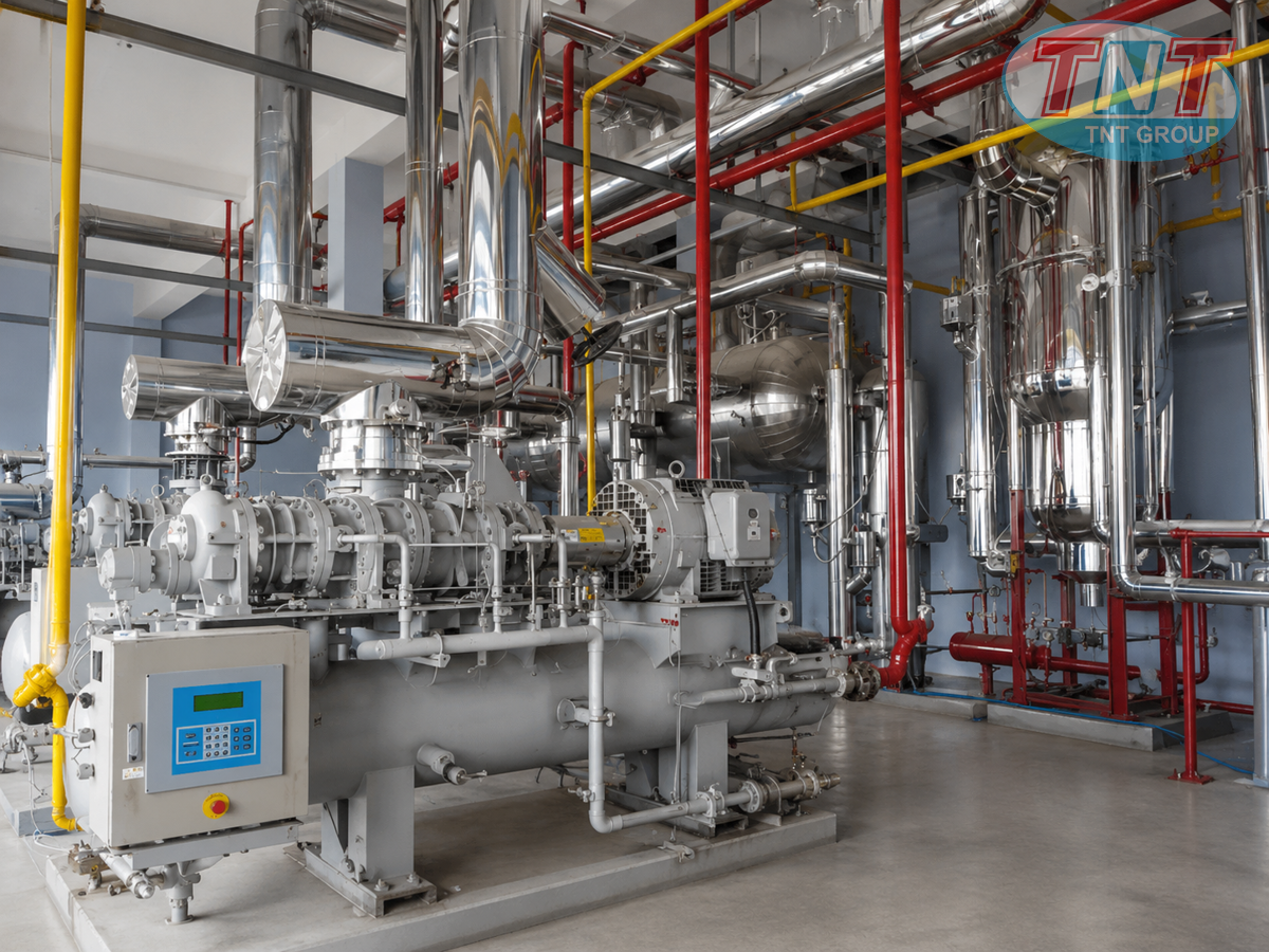 Hệ thống lạnh NH3 sử dụng máy nén Mycom cho IQF - Ảnh 4