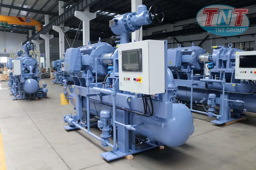 Cụm máy nén 2 cấp dùng NH3 cho cấp đông gió -45C - Ảnh 7